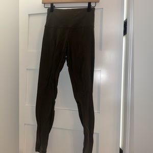 green align lulu leggings